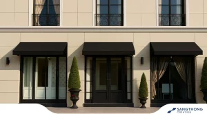 หลังคาผ้าใบโครงสร้างถาวร