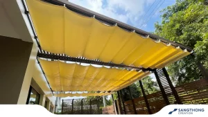 หลังคาผ้าใบเปิดปิดได้