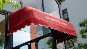 กันสาดผ้าใบทรงยุโรป