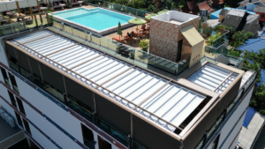 หลังคาผ้าใบเปิด-ปิดได้