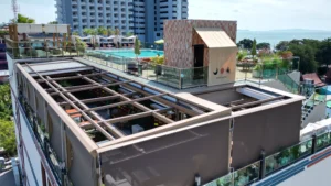 หลังคาผ้าใบเปิด-ปิดได้