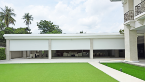 ม่านม่วนแนวดิ่งระบบ ซิป รางอลูมิเนียม